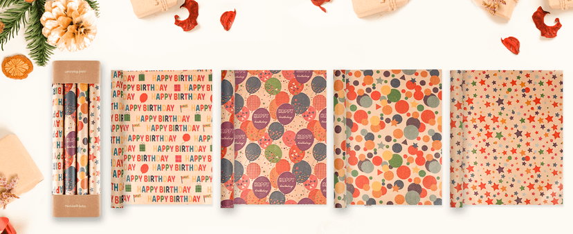 Kraft Wrapping Paper,Colorful Happy Birthday Pattern For Boys Girls, Perfect For Birthday Party, Baby Shower NESCCI Birthday Wrapping Paper,Gift Wrapping Paper Roll-17 inch X 32.8 Feet B0D3X3XZQC