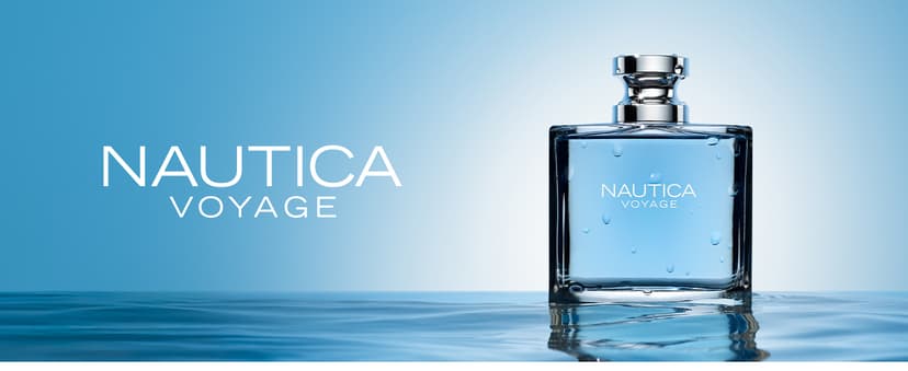 Nautica Voyage Eau De Toilette, Cologne and Fragrance For Men, Fresh, Romantic, Fruity Scent Woody, Aquatic Notes of Apple, Water Lotus, Cedarwood, and Musk Ideal Day Wear, Long Lasting 3.3Fl oz