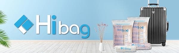 HIBAG Travel Vacuum Bags with Electric Pump for Luggage and Suitcase, Vacuum Seal Compression Packing Bags for Clothes Clothing, Combo 12 Pack