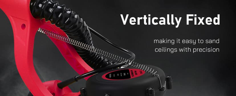 Cofiyard Drywall Sander with Vacuum Dust Collector,1250W Electric Drywall Sander ,7 Variable Speed LED Light 900-1800RPM,Foldable & Extendable Handle Ceiling Popcorn Removal Tool