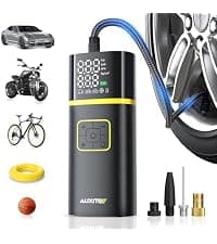 40L/min Tire Inflator for Car Tires, Bikes and Motorcycles, Auto Shut-off, Digital Display Pressure Gauge, LED Light AUXITO 150PSI Tire Inflator Portable Air Compressor, 5X Faster Air Pump B0DMNMCGMY