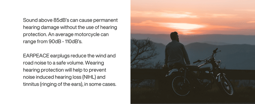 EARPEACE Moto - Reusable Motorcycle EarPlugs - Motorcycle Ear Plugs Wind Noise Protection - Comfortable Ear Plugs for Riding with High Fidelity Filter Noise Canceling Up to 26dB