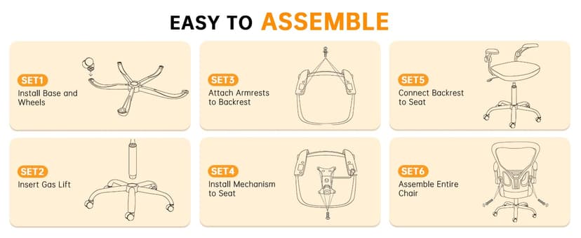 Office Chair, Ergonomic Desk Chairs 330LBS Capacity High Back Mesh Computer Chair with Flip-up Armrests, Comfy Work Chair with Adjustable Lumbar Support, Rolling Chair