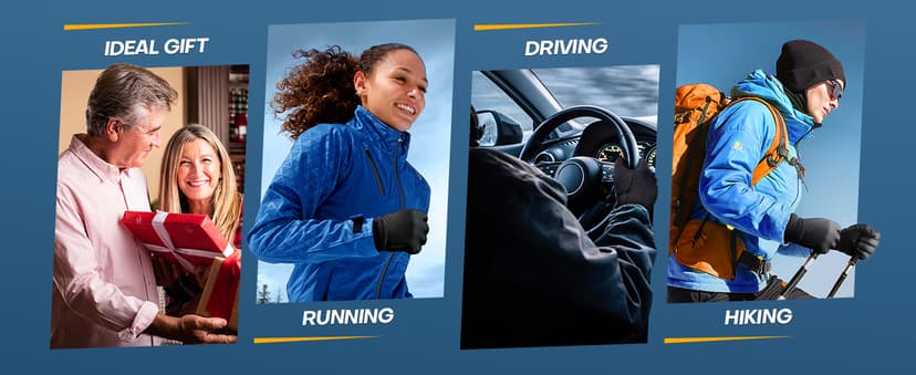 Deemii Winter Gloves Men Women Made with 3M Thinsulate, Lightweight Thermal Warm Gloves for Cold Weather with Touch Screen Fingers, Water Resistant Running Gloves for Cycling, Hiking, Driving