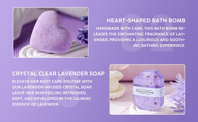 Birthday Gifts for Women, Self Care Get Well Soon Gifts, Lavender Relaxing Spa Gift Basket Care Package w Blanket, Valentines Mothers Day Christmas Gifts for Mom Grandma Wife Girlfriend Friends Sister