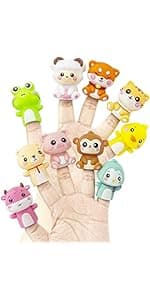 AQKILO Squirrel Finger Puppet Set, Animals Puppet Show Theater Props, Novelty Toys Weird Stuff Gifts
