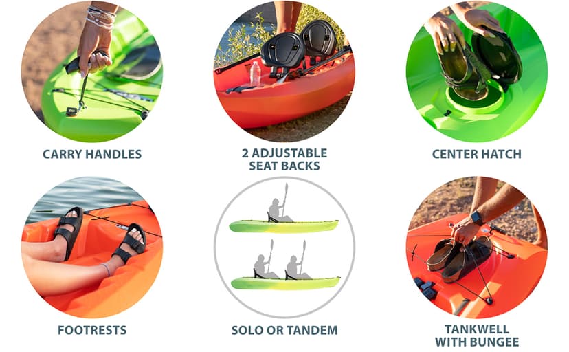 Lifetime Kokanee Sit-On-Top Kayak, Lime, 10'6"