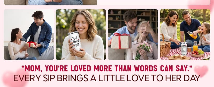 TEEZWONDER Christmas Birthday Gifts for Mom - 20 oz Stainless Steel Insulated Coffee Tumbler with Lid - Mothers Birthday Gifts from Daughter Son, Mothers in Law, Mama, Grandma, Tumblers for Women