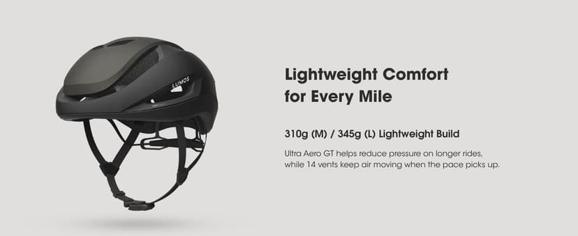 Lumos Ultra Aero GT Road Bike Helmet with Light | MIPS Lightweight Ventilation | Bicycle Helmets Commuter Cycling for Adults: Men, Women