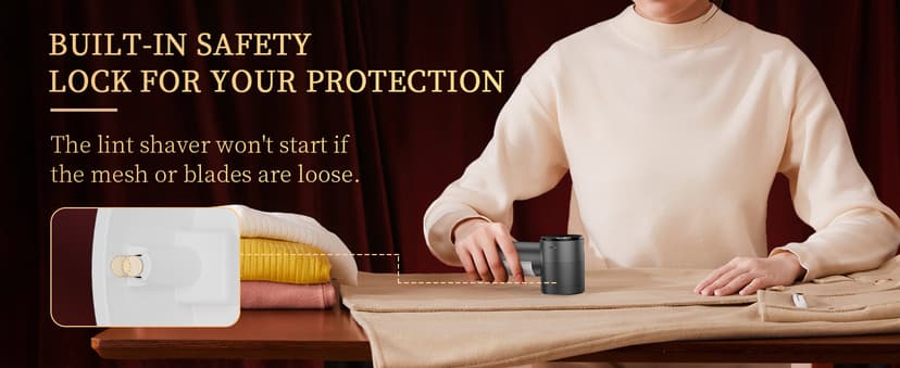 Electric Lint Remover and Fabric Shaver, Rechargeable Clothes Shaver for Sweater Furniture Couch, 3-Speed Pill Remover Defuzzer to Remove Fuzz Pilling from Blanket Jacket