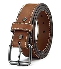 YOETEY Leather Gun Belt for Men - 1.5" Heavy Duty Belt for Work CCW