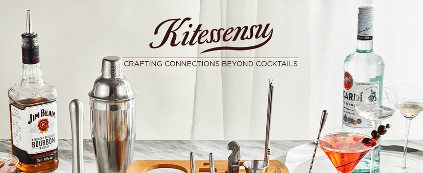 KITESSENSU Cocktail Shaker Set Bartender Kit with Stand | Bar Set Drink Mixer Set with All Essential Accessory Tools: Martini Shaker, Jigger, Strainer, Mixer Spoon, Muddler, Liquor Pourers |Silver B08BYJ8KSR