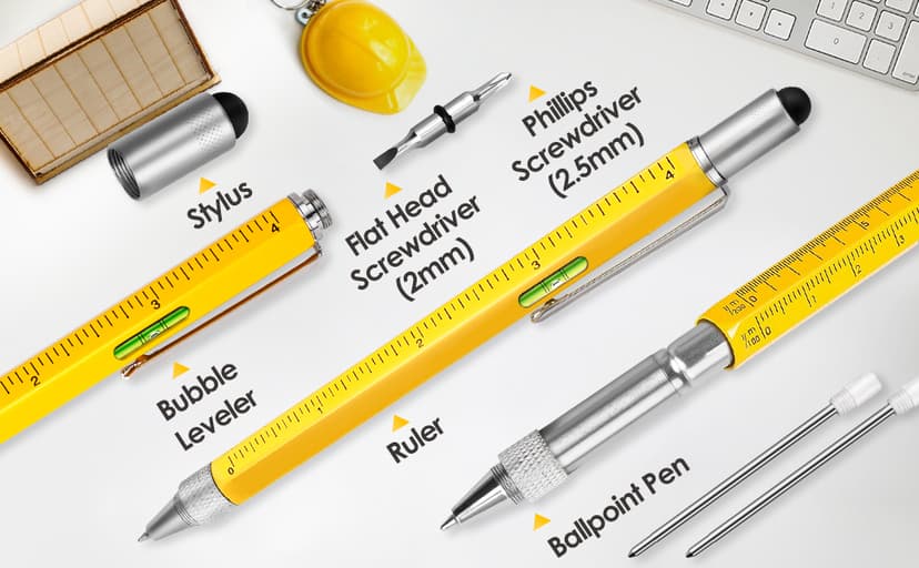 Stocking Stuffers for Men, Gifts for Him, Multitool Pen Christmas Birthday Present, Ideas for Guys Husband Who Have Everything, Tools Cool Gadgets Birthday, White Elephant for Adults Women Dad Grandpa