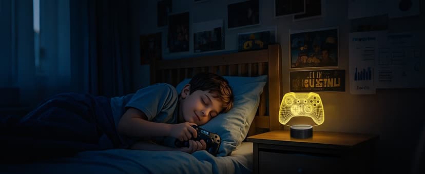 Attivolife Gamepad 3D Illusion Lamp, Controller Night Light with Remote Control + Timer 16 Color Changing Desk Lamp Kids Gamer Room Decor Plug in Best Cool Festival Birthday Gift for Boy Men B08Y5J1ML5
