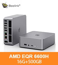 Beelink Ser5 Pro mini PC, AMD Ryzen 5 5500U (Up to 4.0GHz,6C/12T), 16GB DDR4 500GB PCle SSD,mini Computer Support 4K Triple Display/2.5G LAN/WiFi6/BT5.2, Home/Office Mini Desktop Computer