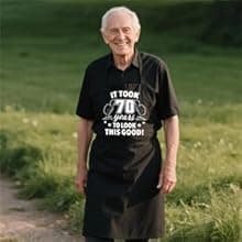 70th Birthday Gifts for Men Whiskey Glass Set, 70th Birthday Party Supplies with 11 Oz Whiskey Glass Coaster Stone Baseball Cap Apron Sock Funny Toilet Paper Keychain for Him, Dad, Husband, Friends