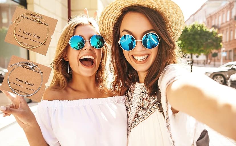 Best Friend Birthday Gifts Morse Code Bracelets For Women Mothers Day Birthday Christmas Gifts For Sister Daughter Grandmother Stainless Steel Jewelry Friendships Inspirational Gifts For Women