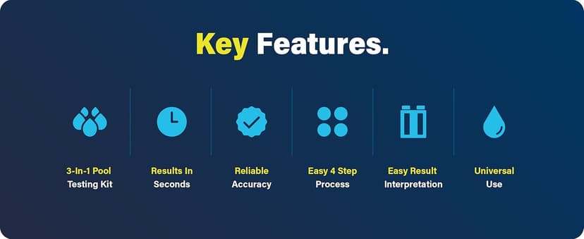 Lupo 3-in-1 Pool Test Kit | Pool Testing Kit for Residential Swimming Pools & Spas for Testing Total Chlorine, Total Bromine & pH | Pool Chemical Test for Quick & Accurate at-Home Pool Water Testing