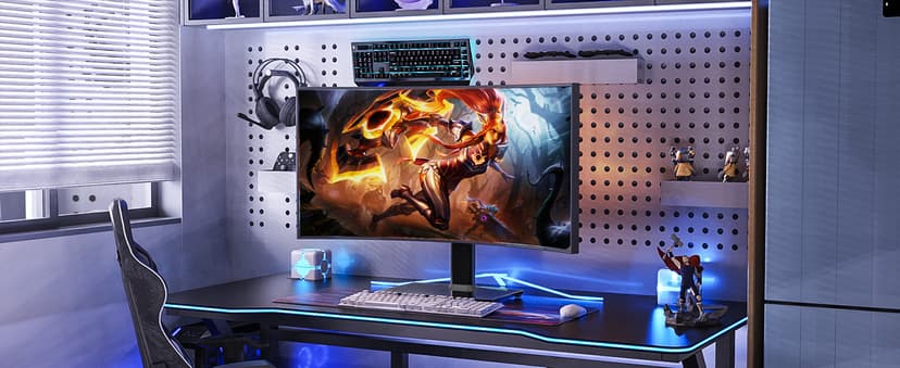 Single LCD Computer Monitor Free-Standing Desk Stand Mount Riser for 13 inch to 32 inch screen with Swivel, Height Adjustable, Rotation, Vesa Base Stand Holds One (1) Screen up to 77Lbs(HT05B-001))