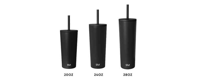 Simple Modern Insulated Tumbler with Lid and Straw | Iced Coffee Cup Reusable Stainless Steel Water Bottle Travel Mug | Gifts for Women Men Her Him | Classic Collection | 24oz | Blue Dune