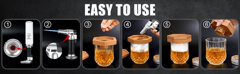 Bourbon Whiskey Gifts for Men Dad - Cocktail Smoker Kit with Torch, Birthday Anniversary Unique Gifts for Dad Boyfriend Husband Grandpa, Smoked Bourbon Kit, Mens Gifts Ideas