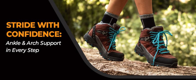 Foxelli Women’s Hiking Boots – Waterproof Lightweight Suede Leather Hiking Boots for Women with All-Day Comfort, Grip & Support for Trails, Travel & Outdoors