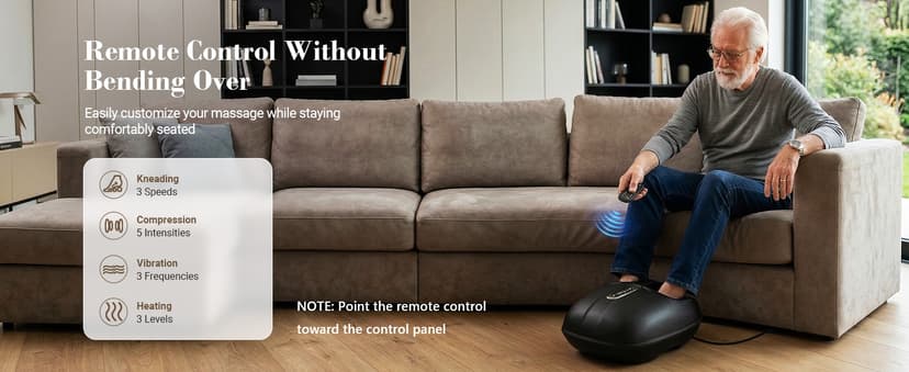Shiatsu Foot Massager for Plantar Fasciitis with Heat & Remote Control, For Tired Feet, Seniors, Officer, Gifts for Women Men CuPiLo Foot Massager FSA Eligible HSA, 5 Compression Levels & Deep Kneading B0D25QHBS8