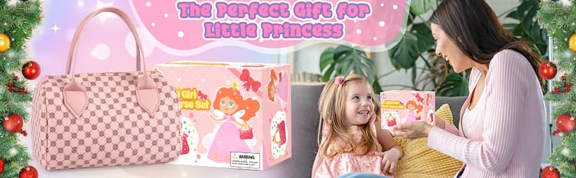32Pcs Role Play Set with Handbag, Water Bottle, Scarf, Pretend Makeup, Birthday Gifts, Mom-Daughter Bonding, Multi-Scene Play Oisacirg Play Purse with Watch, Phone, Pretend Play Toys for Girls Ages 3-8 B0D7CQGK8X