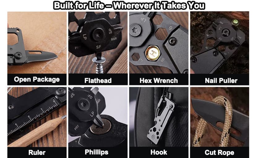 Mens Gifts Multi Pocket Knife - Unique Gift Ideas for Christmas Stocking Stuffers Birthday Valentines Fathers Day Anniversary, Novelty Folding EDC Knife for Xmas Secret Santa Gifts for Him Dad Husband