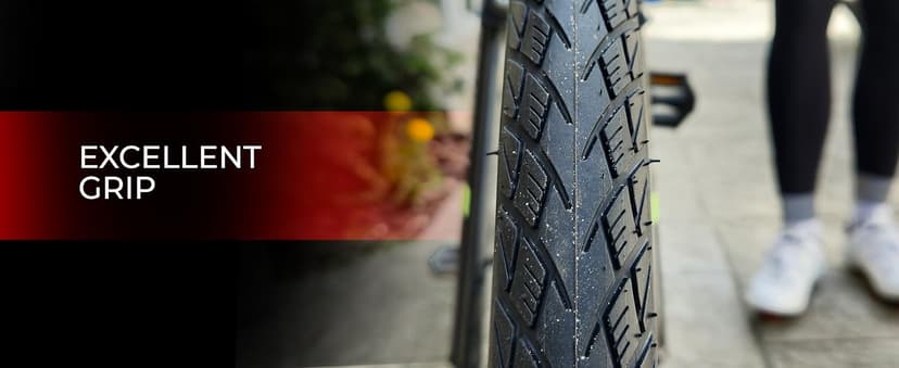 Fincci Pair 700x35c Tire Foldable 37-622 with 1mm Antipuncture Protection for Cycle Road Mountain MTB Hybrid Touring Electric Bike Bicycle with 700 x 35c Tires - Pack of 2