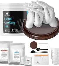 Hula Home Hand Casting Kit for Couples or Family with Mounting Plaque | Anniversary DIY Gifts Her & Him, Keepsake Sculpture Wedding Kids,