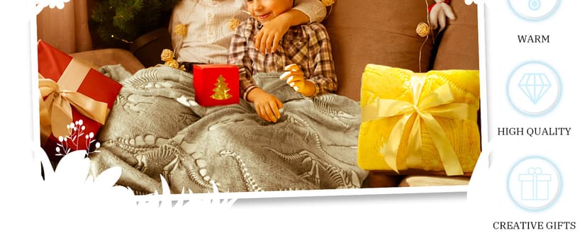 Glow in The Dark Blanket Dinosaur Throw Blanket for Boys Kids Soft Warm Cozy Cute Dino Blanket Unique Dinosaurs Toys Gifts Gray Glowing Dinosaur Room Decor Blankets for Girls Teens 50"x60"