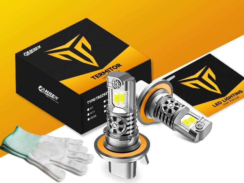 Termitor 2026 9008/H13 Light Bulbs High/Low Beam, 50,000LM 1200% Brightness, 60K+ Hours Lifespan, 6500K Cool White, Real 1:1 Mini Size, 3Min+ Quick In