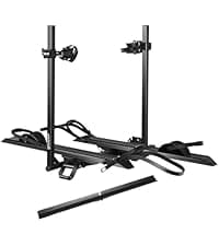 Bike Rack for Car Hitch Mount - Young Electric 2 Ebike Rack Heavy Duty Platform Carrier 200lb Capacity, Smart Tilting & One Hand Folding Bicycle Racks for SUV, Minivan, RV, Fits 5-Inch Fat Tires