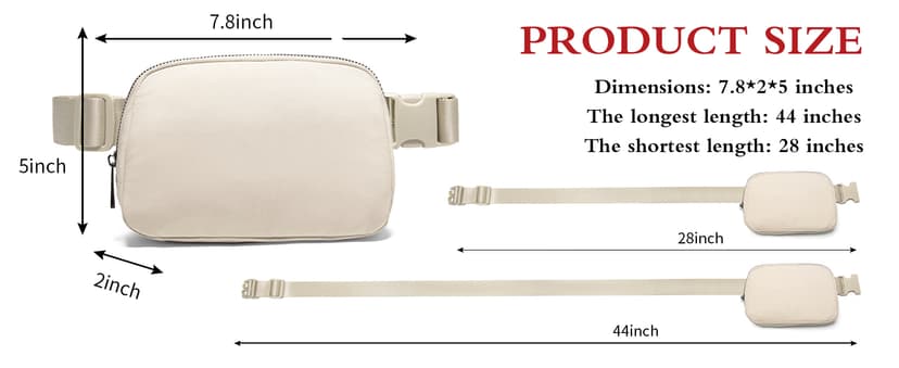 Belt Bag Fanny Pack Crossbody Bags for Women Fashion Waist Packs with Adjustable Strap Gifts for Women Men Teen Girls (Icing Blue)