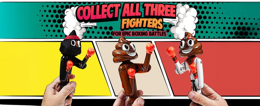 Farting Poop Pen with Punching Arms - Makes Funny Fart & Action Sound With Every Punch, Perfect Novelty Gift For Kids, Teens & Boys, Silly Gag Gift & Interactive Pen Toy With Big Laughs (Boxer)