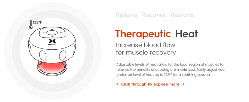 REVO The Original 4-in-1 Smart Cupping Therapy Massager, Red Light Therapy for Targeted Pain Relief, Knots, Aches, Muscle Soreness, Circulation & Tighter Skin, Portable Cupping Kit