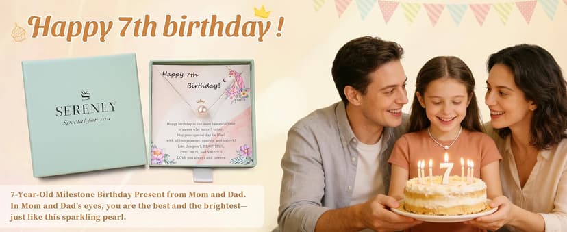 Sereney Birthday Gifts for Girls Women, Sterling Silver Pearl Necklace as 7 9 10 11 13 15 16 18 21 30 40 50 60 Year Old Birthday Gifts, Single Pearl Necklace as Bday Gifts for Friends Lockets