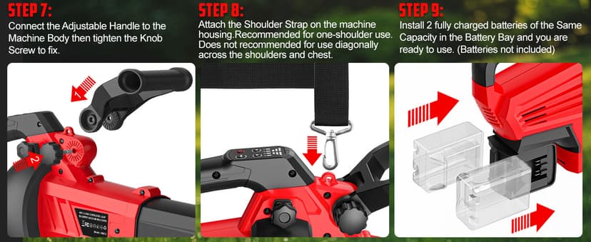 3-in-1 Electric Leaf Blower with Vacuum & Mulcher Compatible for Milwaukee 18V Battery, Leaf Vacuum Cordless with Bag 40L, Leaf Mulcher Cordless Leaf Blowers for Lawn Care, Turbo Mode (No Battery)