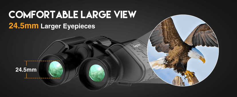 Sogries 10x50 Binoculars for Adults High Powered Waterproof Compact Binoculars for Bird Watching Travel Low Light Vision Hunting Stargazing Concert Sports Long Range Birding Binocular Gift for Him