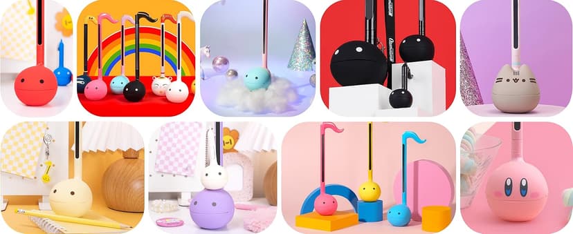 Otamatone Japanese Electronic Musical Instrument Portable Music Synthesizer from Japan by Maywa Denki Studio Award Winning, Educational Fun Gift for Children, Teens & Adults - White