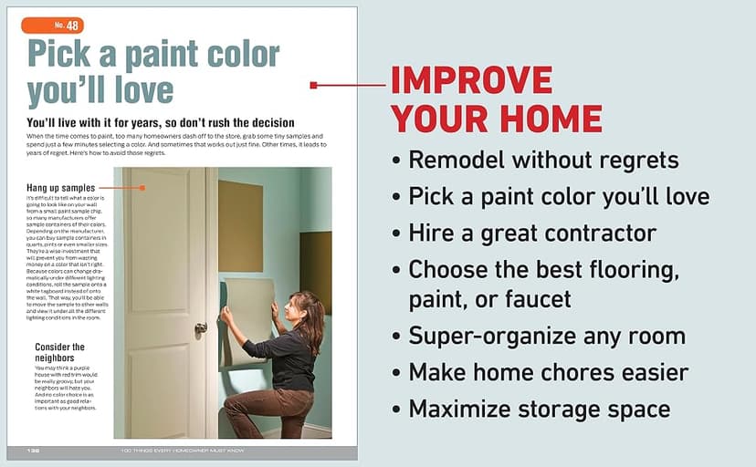 100 Things Every Homeowner Must Know: 100 Expert Tips to Save Money, Solve Problems, and Improve Your Home (Family Handyman 100) 1621452204