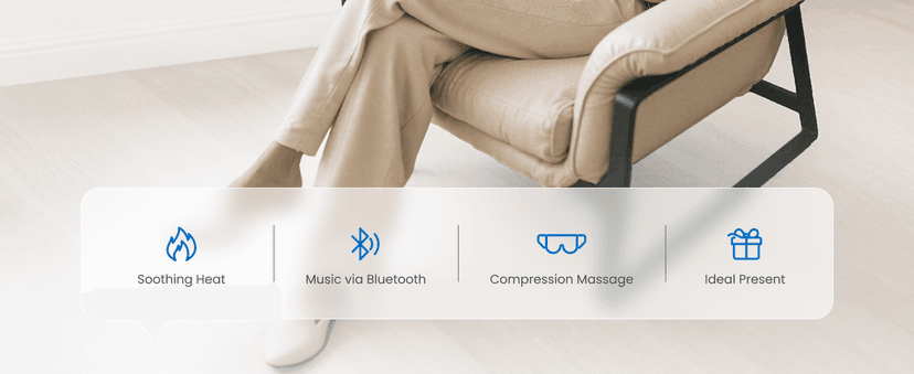 RENPHO Eyeris 1 Eye Massager with Heat, Birthday Gifts Eye Mask for Mom Dad Women Men Her Him, Smart Sleep Mask for Relax, Reduce Strain