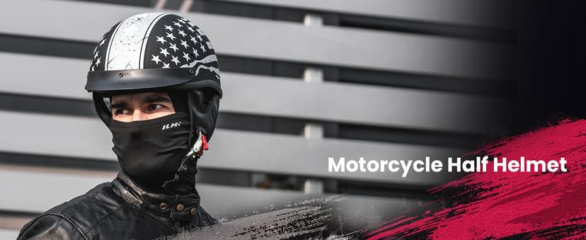 ILM Half Helmet Motorcycle Open Face Sun Visor Quick Release Buckle DOT Approved Cycling Motocross Suits Men Women Model-205V (S, Matt Black)