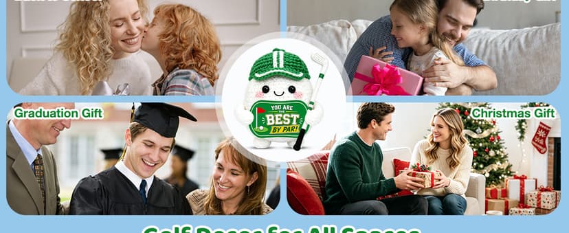 Unique Golfing Gifts for Male Boss Dad Teen Boys Gag Golf Accessories Birthday Christmas Positive Crochet Golf Decor Funny Golf Gifts for Men Women Him Bosses Day Golf Ball Gifts for Golfers B0H4Z7QN2X