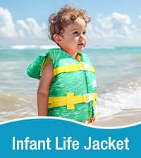 Dark Lightning USCG Approved Infant Life Jacket 0-30 lbs, Toddler Swim Vest and Baby Life Vest for 1-3 Years, 20-30 lbs, Headrest, Leg Strap and Grab Handle