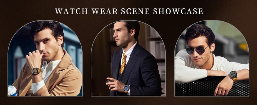 BENYAR Mens Watches Quartz Analog Chronograph Waterproof Wrist Watches for Men Fashion Business Work Casual Sport Dress Watch with Calendar