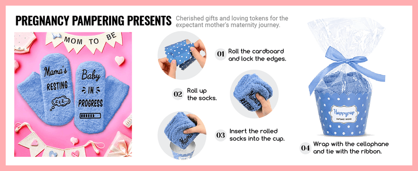 HAPPYPOP Pregnant Mom Gifts - Maternity Socks for Expectant Mothers, Thoughtful Choices for IVF Journeys B0CPXZW417