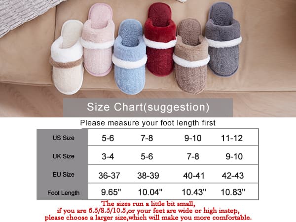 Cozy Slippers for Women Indoor and Outdoor Fuzzy House Shoes with Memory Foam Anti-Skid Sole Gifts for Women Mom Ladies