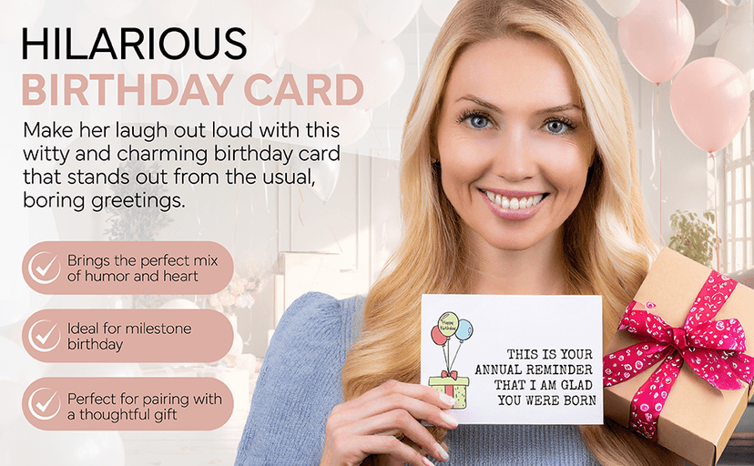 Half a Hundred Birthday Card - Funny 50th Birthday Gifts for Women Men - 50 Year Old Party Supplies Decorations for Him Her - Sarcastic Rude Fiftieth Milestone Bday Present for Mom Dad Husband Wife